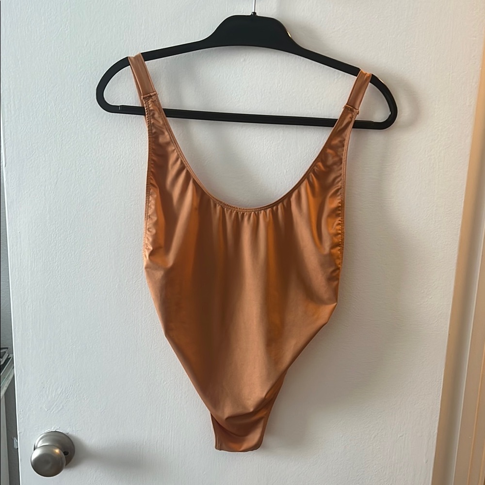 ASOS Sleek Orange One-Piece bodysuit, backless!